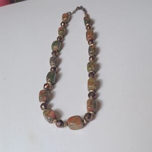Chic Earthy Tones Beaded Necklace